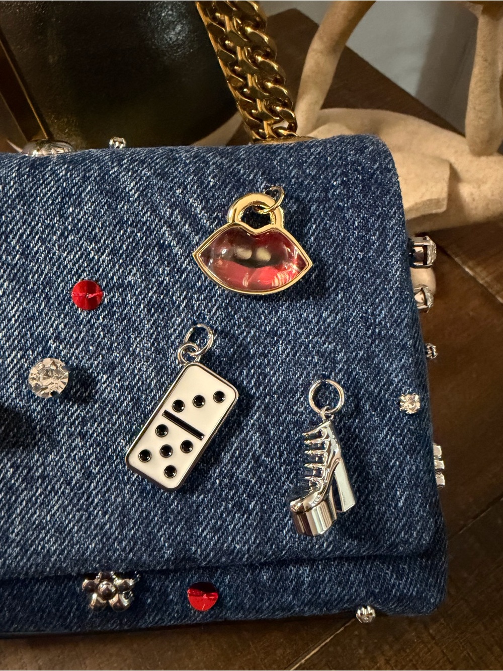 Marc Jacobs Trinket Charm Denim Bag (NWT) - Picture 8 of 16